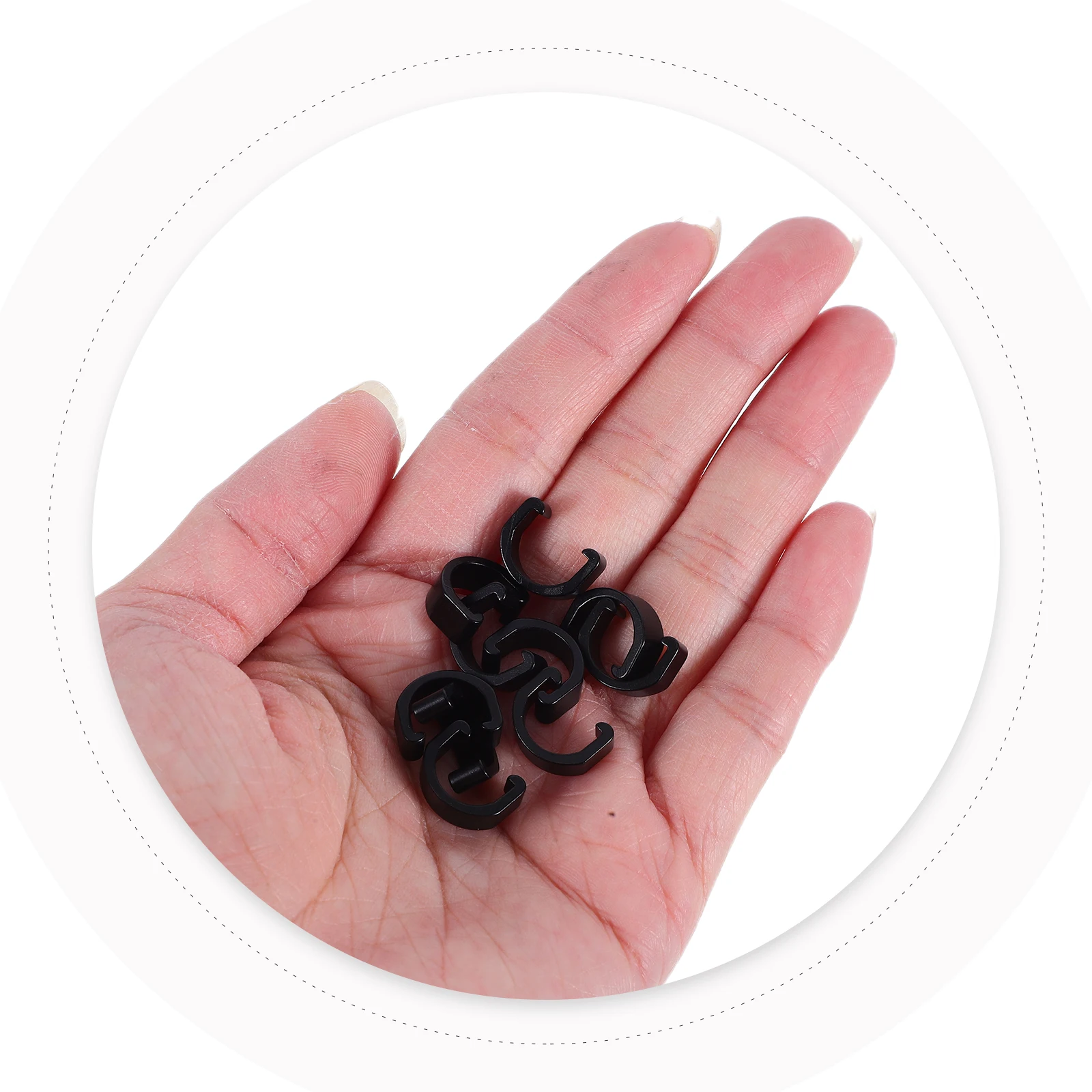 

10 PCS Brake Line Pipe Fixing Clip Bike Aluminum Alloy Buckle Variable Speed Black Brakes