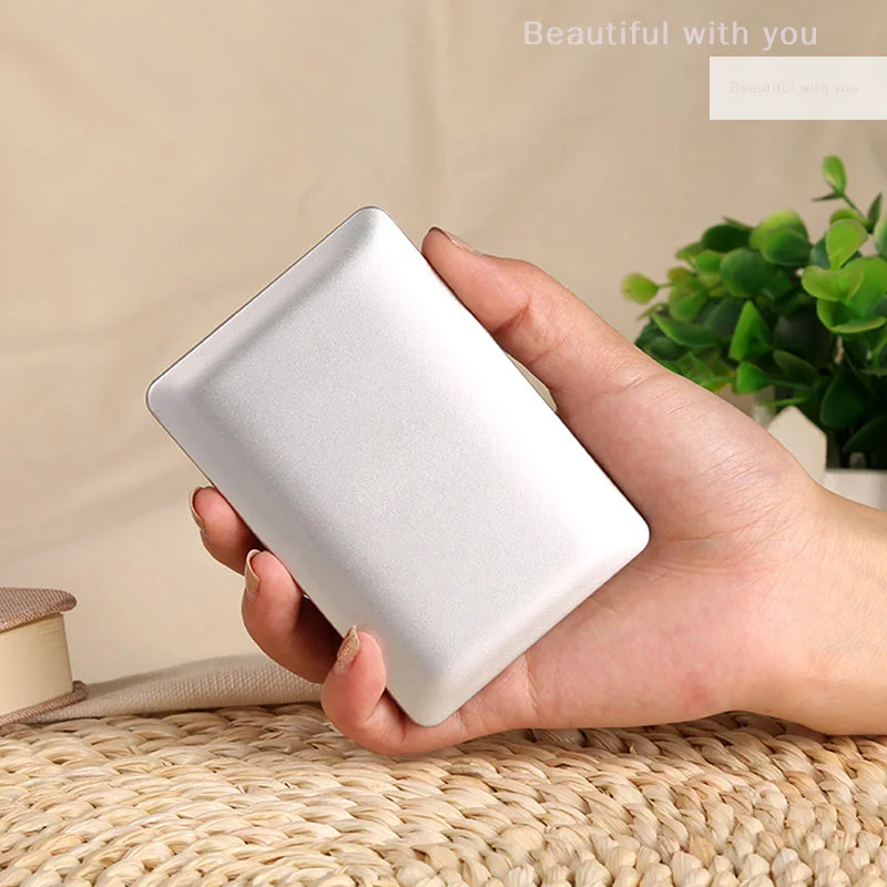 مرآة مكياج صغيرة عالية الجودة للكمبيوتر المحمول ماك بوك فضي وأبيض مرآة لمستحضرات التجميل تصميم جديد مرآة مكياج محمولة مرآة مدمجة #1