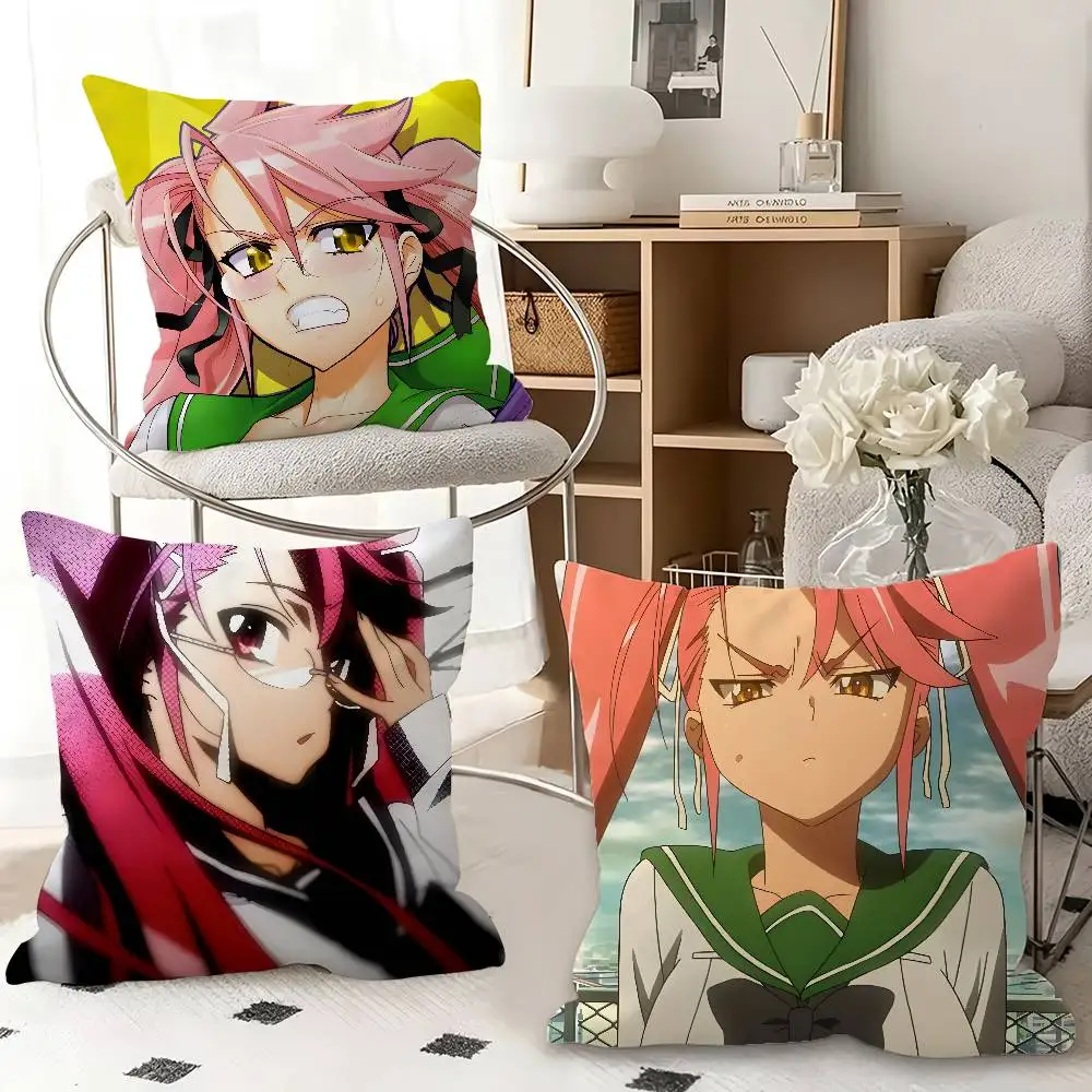 1pc Saya Takagi Highschool Of The Dead Pillow Case Fashion Square Pillowcase Bedroom Sofa Room Ins Decoration Leisure