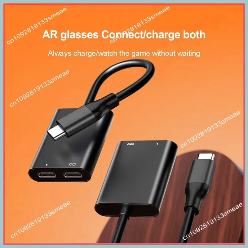 

N94R USB C 2 In 1 AR Glasses Docking Station With PD Fast Charging And Dual USB Ports For Smartphones And Tablets Black