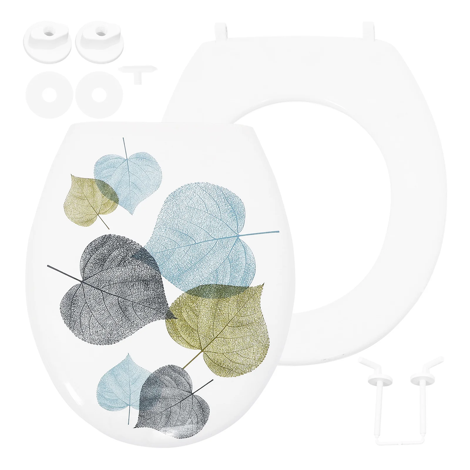 

1 set 1 Set Toilet Seat Replacement White Plastic Bathroom Accessory Soft Toilet Seat Cover For Standard Toilets Home Hotel Use