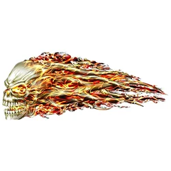 OFK 3D Hellion Tear Skull Fire Rose Scratch Stripe Torn Metal Car Stickers PVC Trunk Decal Cover Scratches.