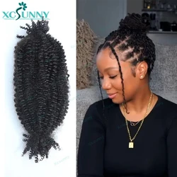 Human Hair Kinky Curly Twist Hair Extensions For Braids Double Drawn Natural Twist Braids Human Hair Locs Crochet Hair No Weft