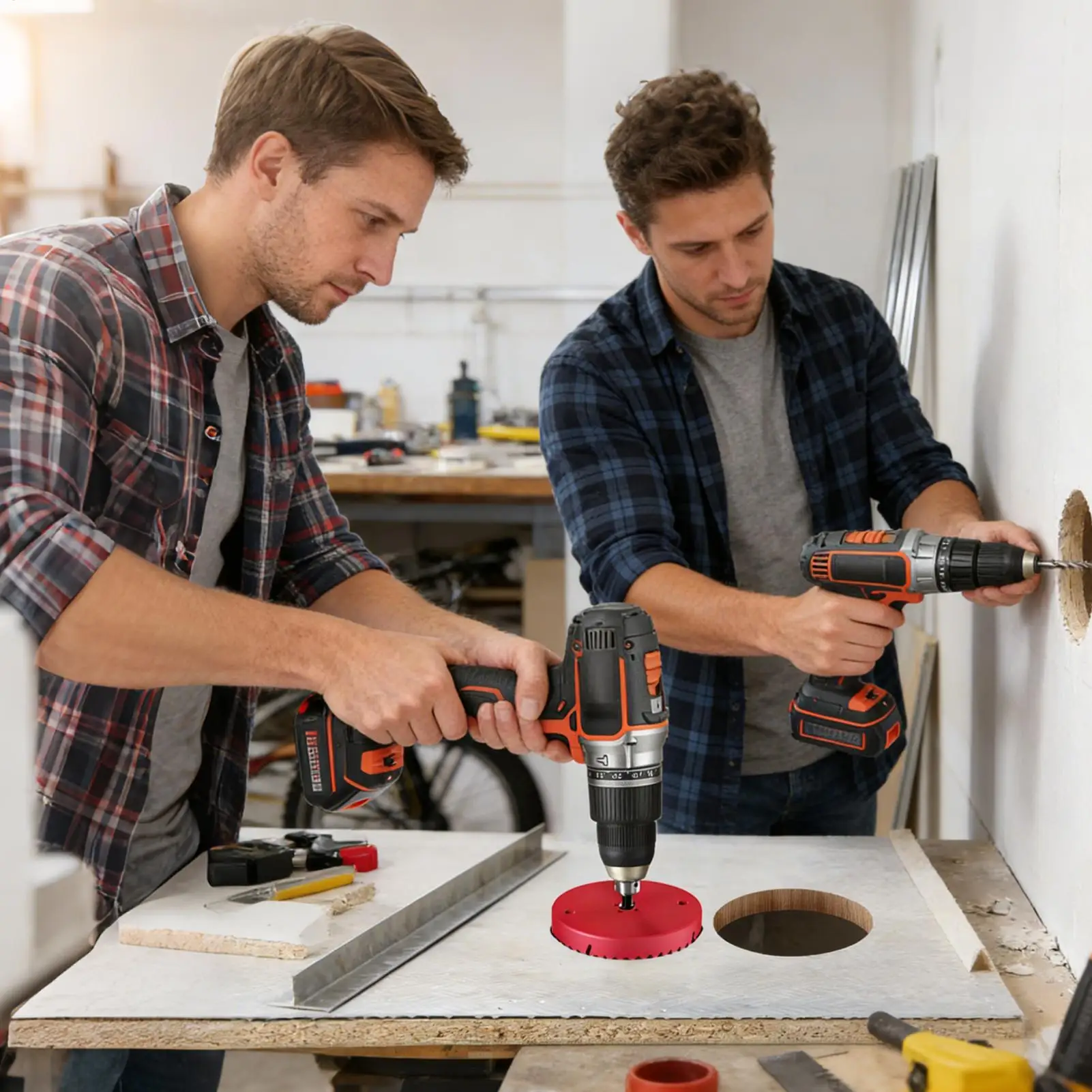 

Hole Saw For Metal Heavy-Duty Tight Fit Tool Metal Hole Cutter With Drill Bit For Wood Fiberboard PVC Pipes Aluminum Sheets Iron