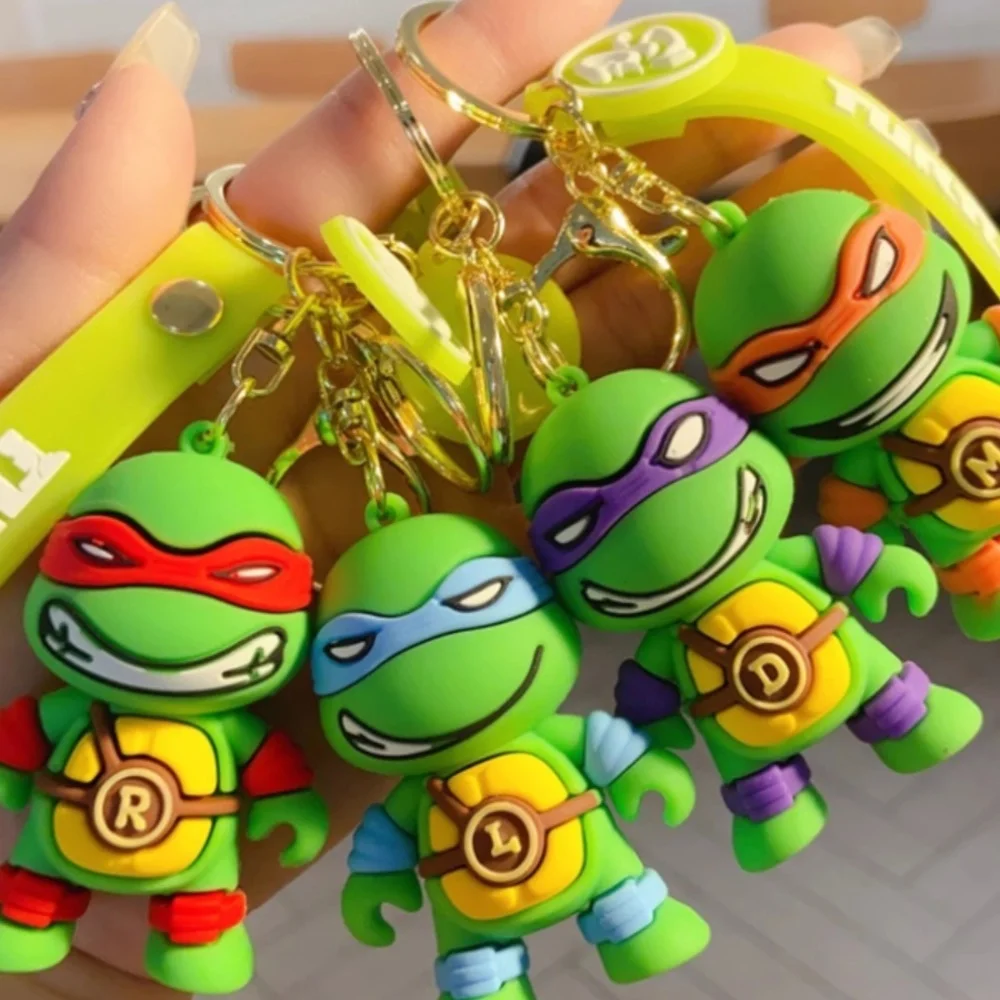 

Ninja Turtles Keychain Schoolbag Cartoon Pendant Anime Key Chain Keyrings Car Key Ring Accessories Kids Adults Birthday Gifts