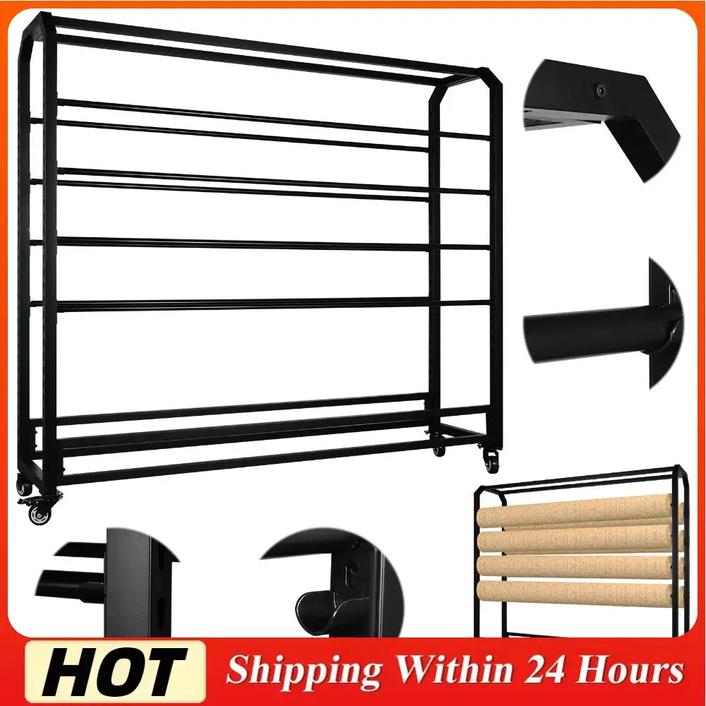

Large Textile Fabric Display Rack Floor-To-Ceiling Movable Organizer Holder Wear Resist for Curtain/Wallpaper/Tablecloth