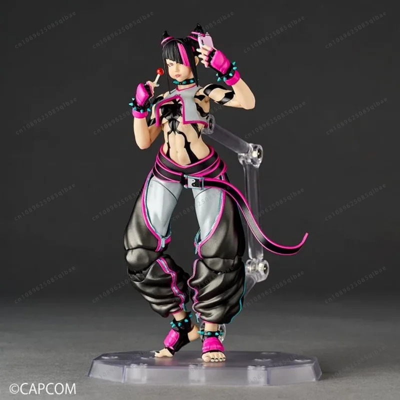 【متوفر 】Kaiyodo Street Fighter 6 Juri Amazing Yamaguchi Revoltech Juri in Stock Anime Action Collection ألعاب مجسمة