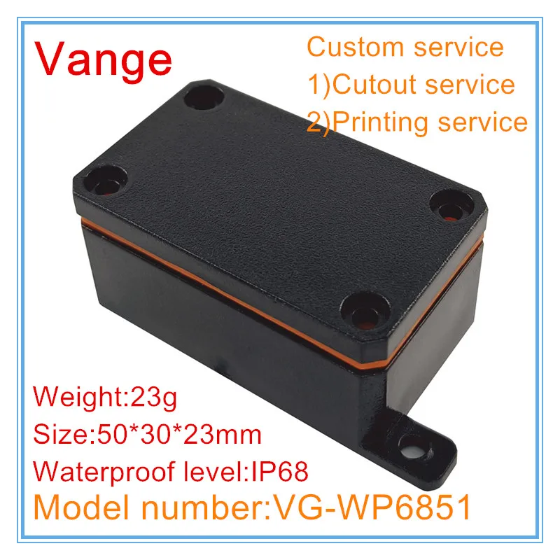 Vange IP68 waterproof enclosure 50*30*23mm PC plastic junction box