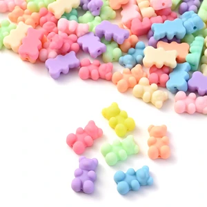 الخرز الدب الصمغي الملونة للمجوهرات صنع التقليد الاكريليك حلوى تيدي الدببة لطيف سوار قلادة 18x11mm أفضل 8 دمية أفخم الدب الصمغية مبيعا - رقم 4