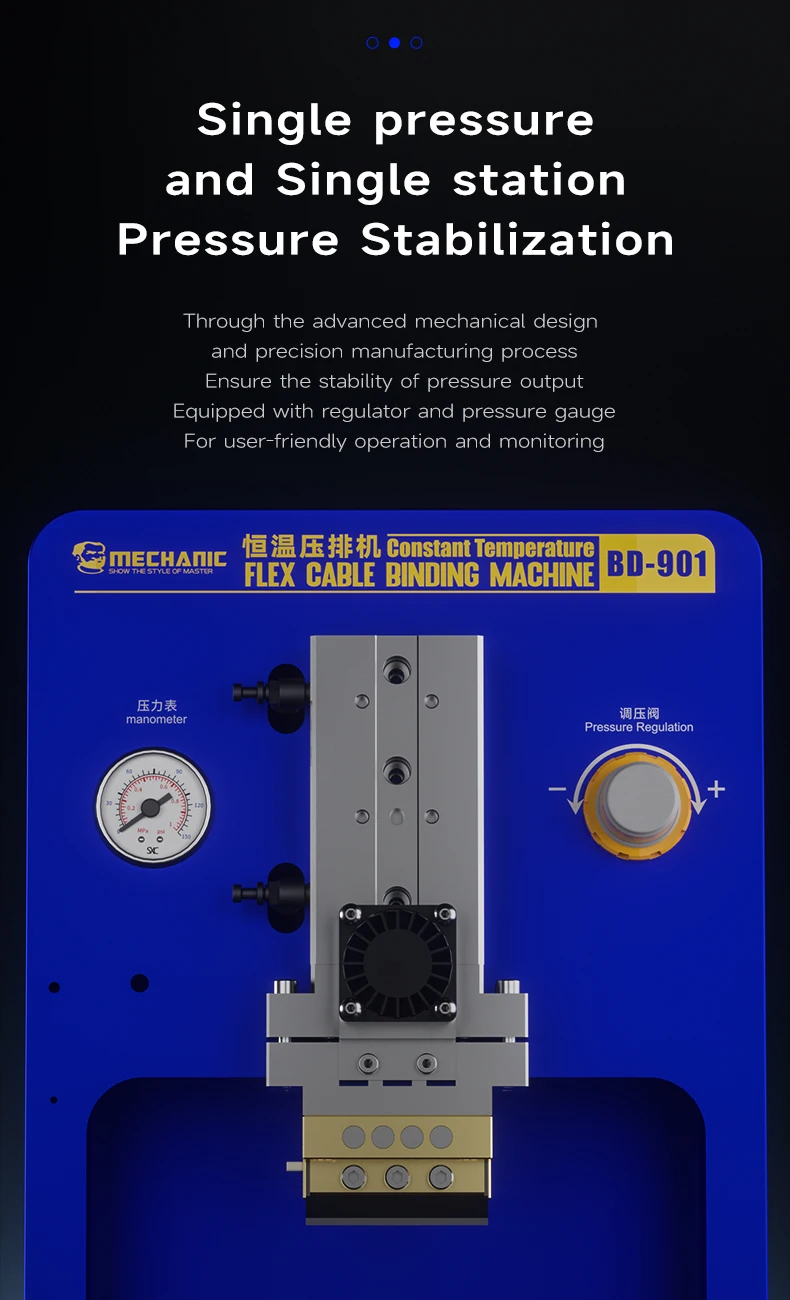 Mechanic BD-901 Thermostatic Flex Cable Bonding Machine for Mobile Phone Watch Camera LCD Screen Wiring Double Pressing Station