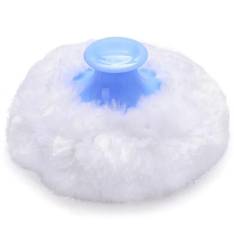 2x Baby Zacht Gezicht Lichaam Cosmetisch Poeder Puff Sponsdoos Container (Blauw)