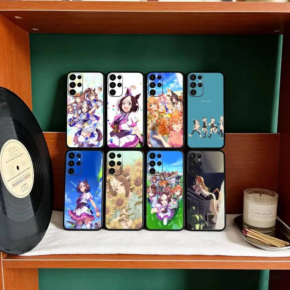 

Uma Musume Pretty Derby phone Case For Samsung S25,24,21,22,23,30,Ultra,20,Plus,Fe,Lite,Note Soft Black Cover