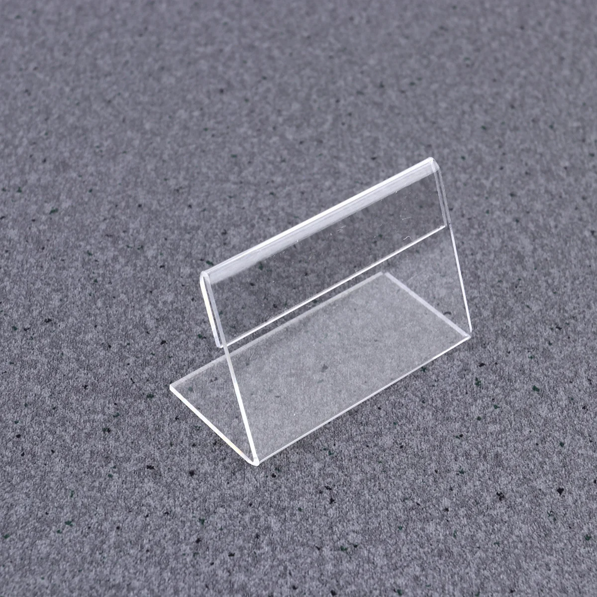

10Pcs High Clear Acrylic Display Stand L Shaped Design for Information Showing in Conference Office Hotel Mall 90x60mm