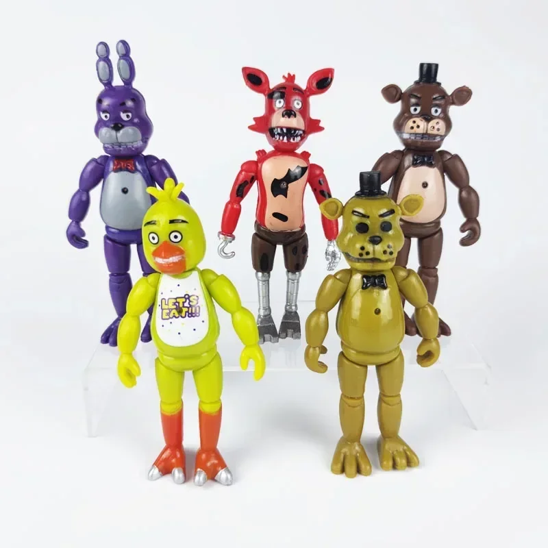 5-6 قطعة/المجموعة FNAF الأمن خرق عمل أرقام المشتركة المنقولة انفصال بوني ماكر Fazbear ألعاب الدمى الدب