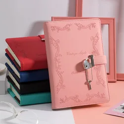 CHEN LIN livro de senha com fechadura, Bloqueio em forma de coração, PU Notepad, diário, menina, estudante universitário, papelaria, Sketchbook, Travel Notebook