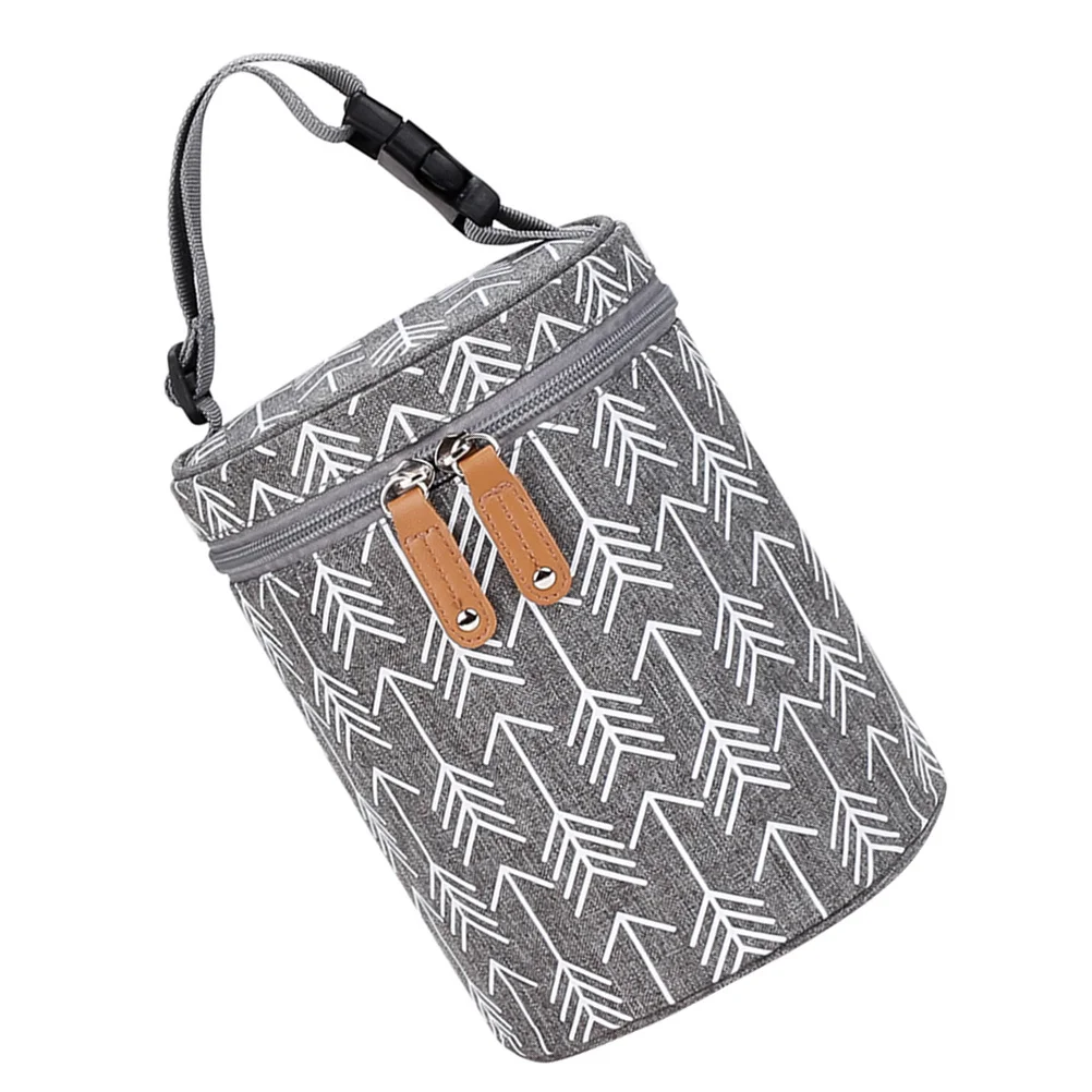 Bolsa de viaje para botella de comida para bebé, bolsa enfriadora de leche aislada, contenedor de lactancia portátil para leche materna, cochecito de aperitivos refrigerados