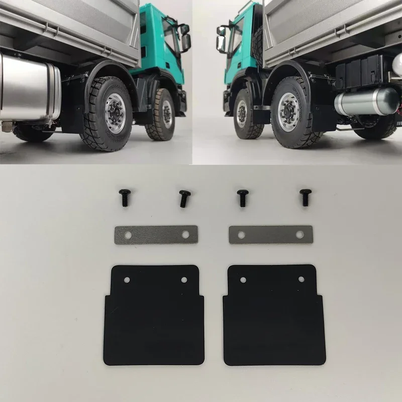 

KXRC 1 Pair 1 Axis 2 Axis Rubber Mudguard Fender Accessories for 1/14 Tamiya RC Truck Trailer Tipper Iveco DIY Car Part