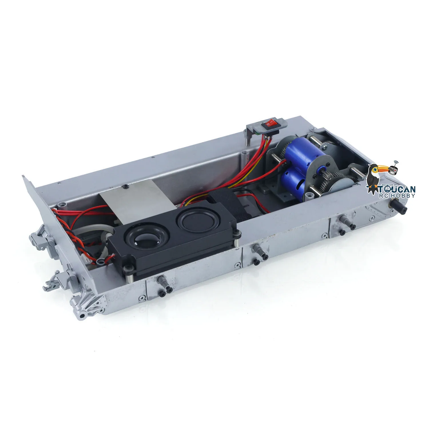 RC Metallgehäuse Raucheinheit Getriebe Power Motor Lautsprecher für RC Panzer Heng Long 1/16 RC Kampfpanzer 3898 USA M4A3 Sherman Modell