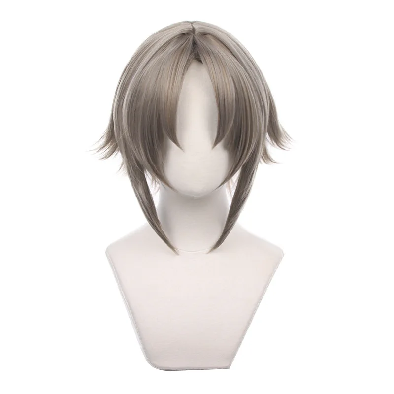 

Vtuber Mysta Rias Cosplay Wig Brown Gray Hair Heat Resistant Synthetic Halloween Party Accessories Props