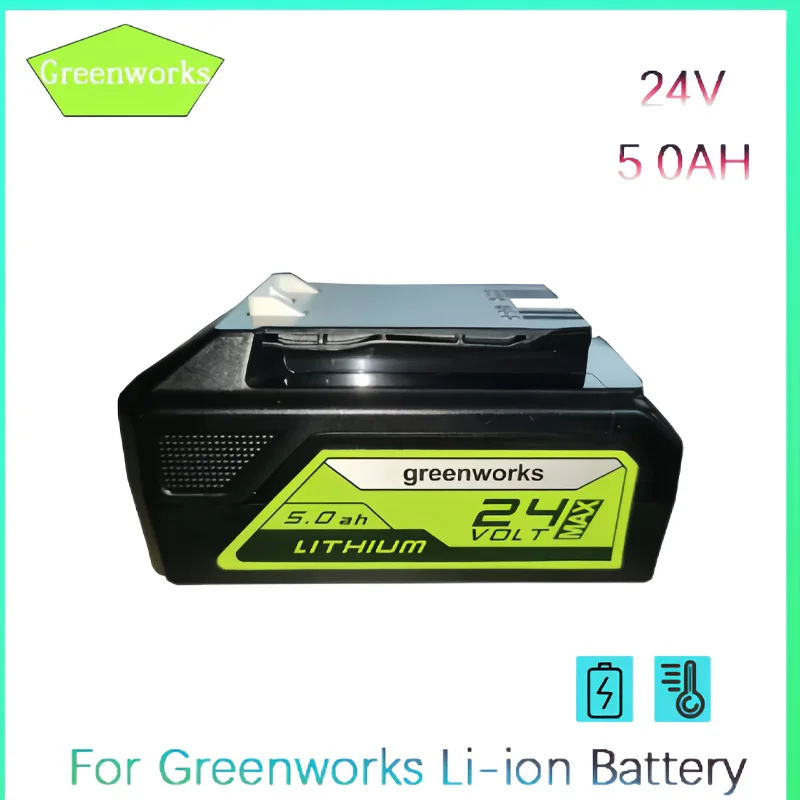 

Rechargeable Lithium Ion Battery for Greenworks, Power Tools, 24V, 5.0Ah,100% Brand New