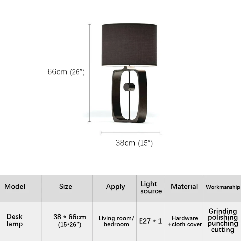 RONIN lampada da tavolo nera contemporanea nordica alla moda soggiorno camera da letto personalità creativa LED decorazione scrivania luce