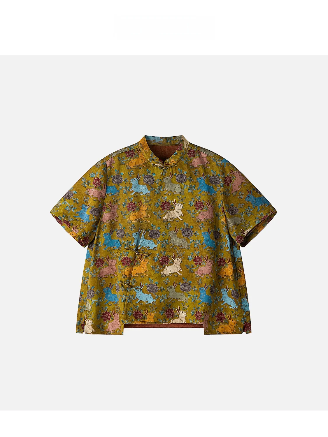 

JINGJING2025 Новинка: Топ из 100% шелка с вышивкой «Белый кролик и лекарства», легкий, дышащий, из шелка «Фраант Клауд»