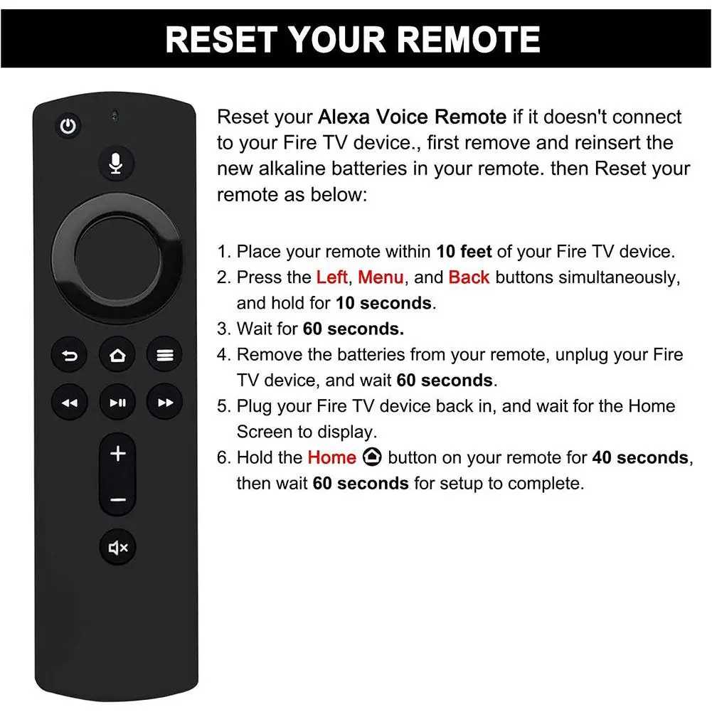 Replacement Voice Remote Control (2nd GEN) L5B83H with Power and Volume Control Fit for 2nd Gen Fire TV Cube and Fire TV St F3I4