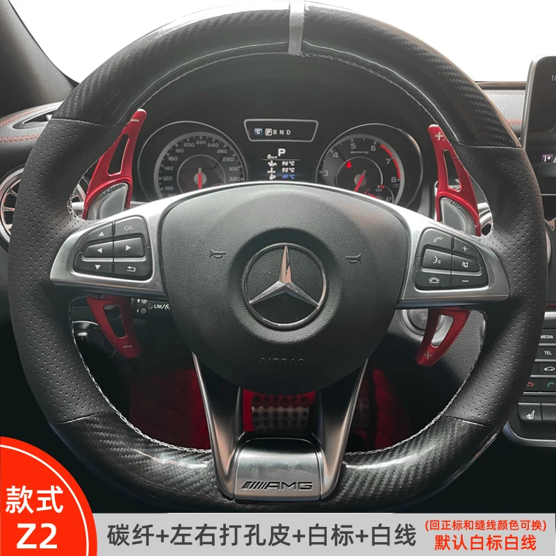 

Кожаный замшевый чехол на руль для Mercedes Benz GLC AMG E C200L C260L A200L E300L