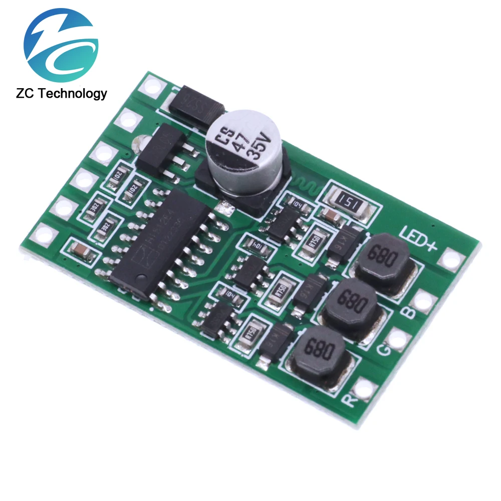 LED Constant Current drive power module DMX512 three channel RGB full-color 300mA adjustable external control drive board