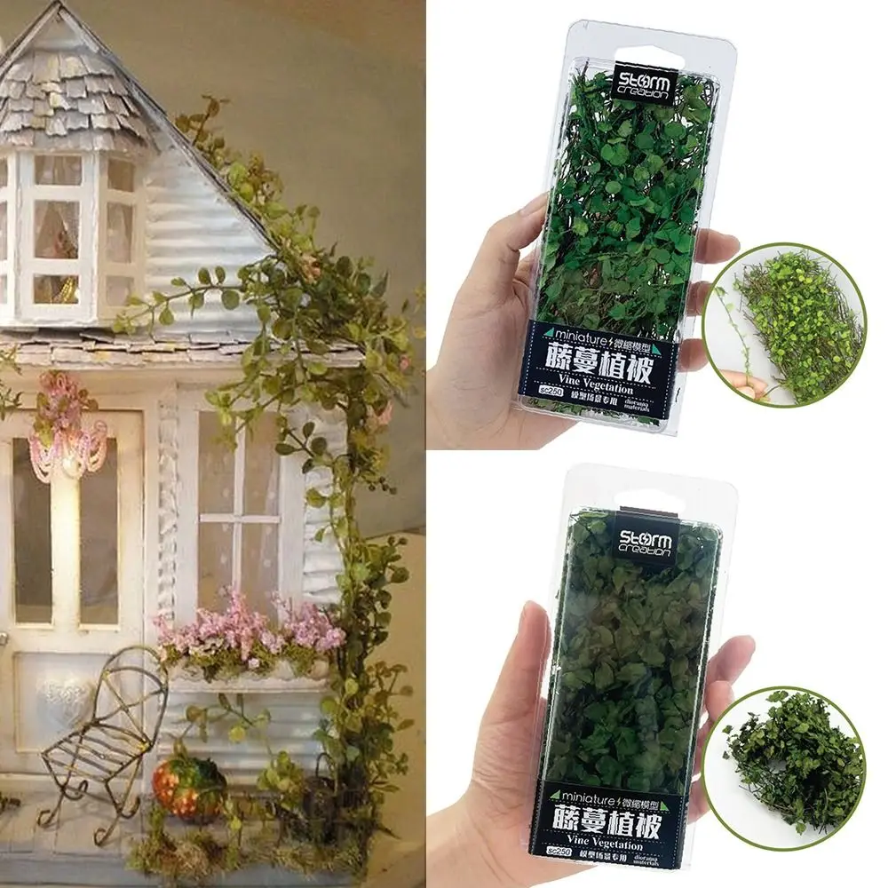 1 Box Miniature Plant Creepers Simulation Rattan Leaves Sand Table Vegetation Fairy Garden Scene Micro Landscape DIY Accessories