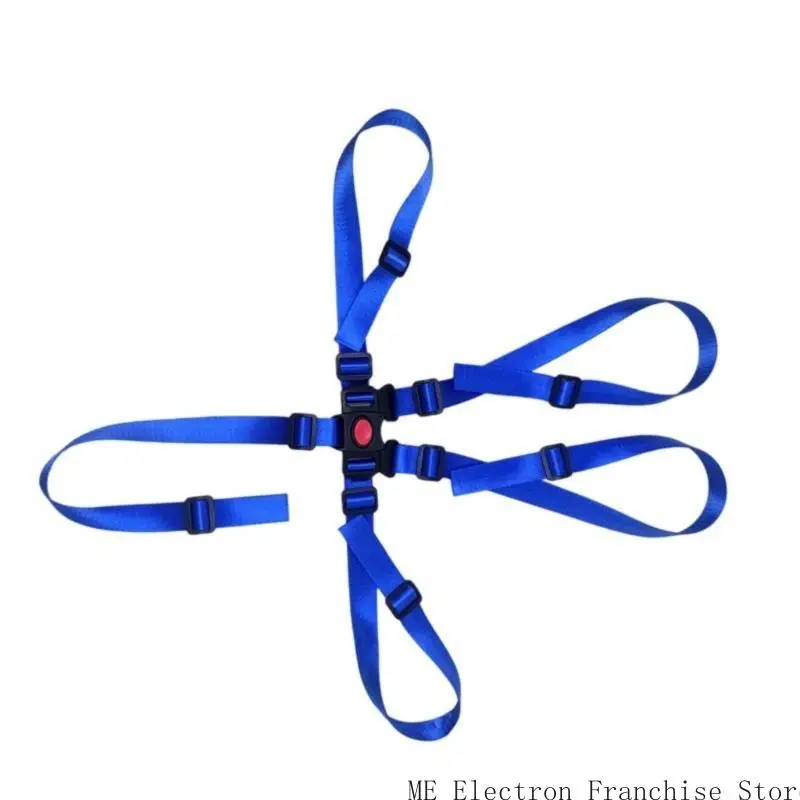 T5EAポリエステルベビーセーフティベルト5ポイントハーネスストラップベビーカーの高椅子とブースターシートバギーのベビーカーに適しています