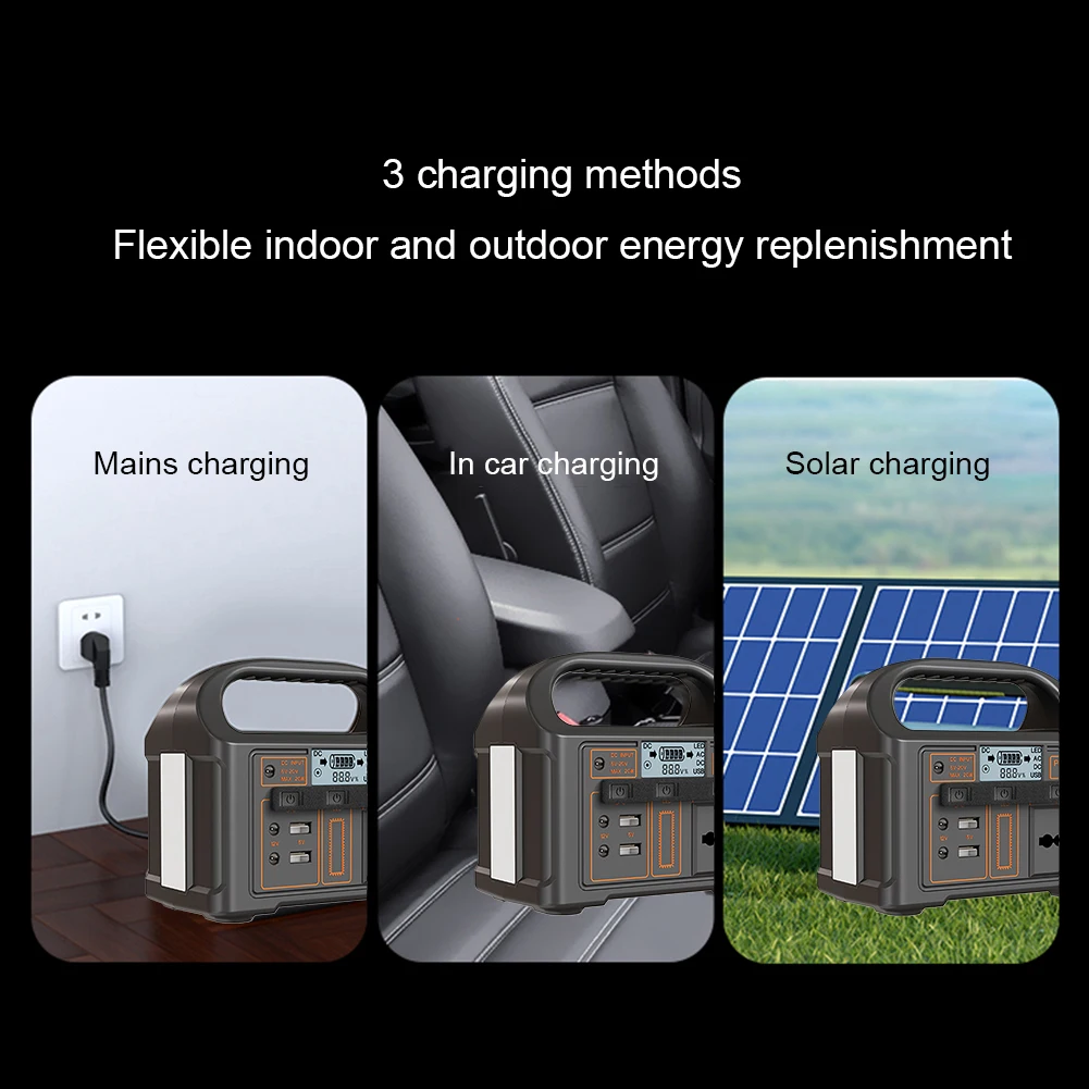 キャンプ用ポータブルパワーバンク、屋外電源、太陽光発電所、屋外、100w、24000mah、220v、110v、3つの充電方法