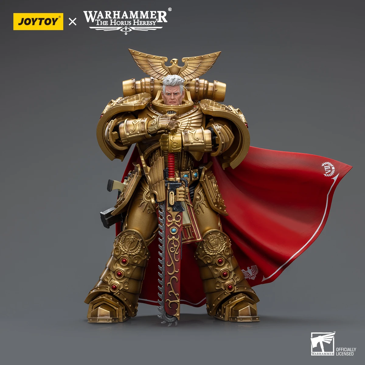 JOY TOY Warhammer "The Horus Heresy" Imperial Fists Rogal Dorn, Primarch Of The Vllth Legion ตัวเลขการกระทําตุ๊กตา Collection