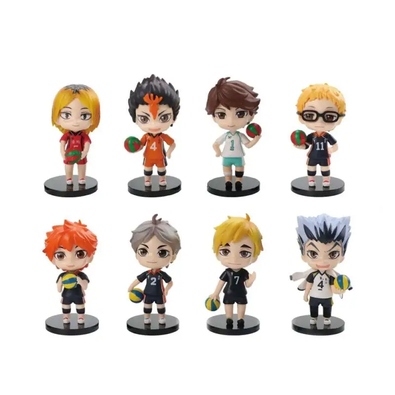 Haikyuu!! Anime Figure Doll Model Toy Q Version Dolls Pvc Model Oikawa Tooru Kenma Kozume Cartoon Doll Ornaments Gift Toys