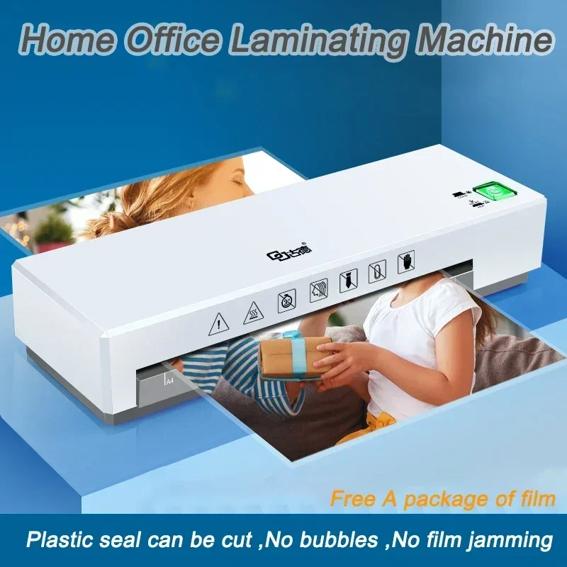 A4 Hot/cool Laminator Laminating Machine For Document Photo Blister Packaging Plastic Film Roll Laminator Free Plastic Film