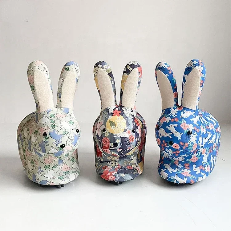 

Hot SalesModern Living Room Nordic Luxury Kid Furniture Child Foam Rabbit Kids Chair For Party With Wheel