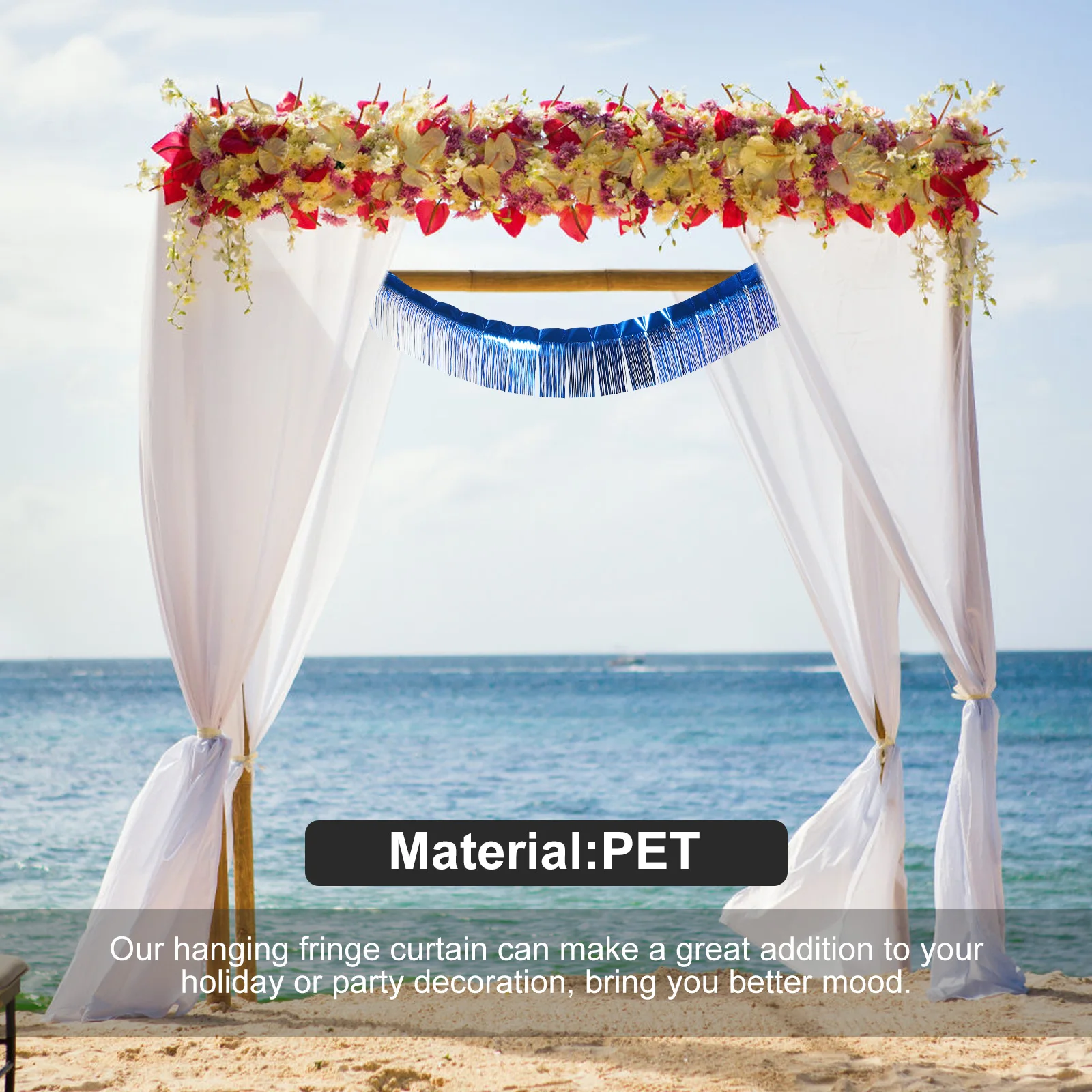 

Foil Fringe Curtain Party Hanging Decoration Glitter Door Window Photo Backdrop Garland Streamer Parade Float Supplies