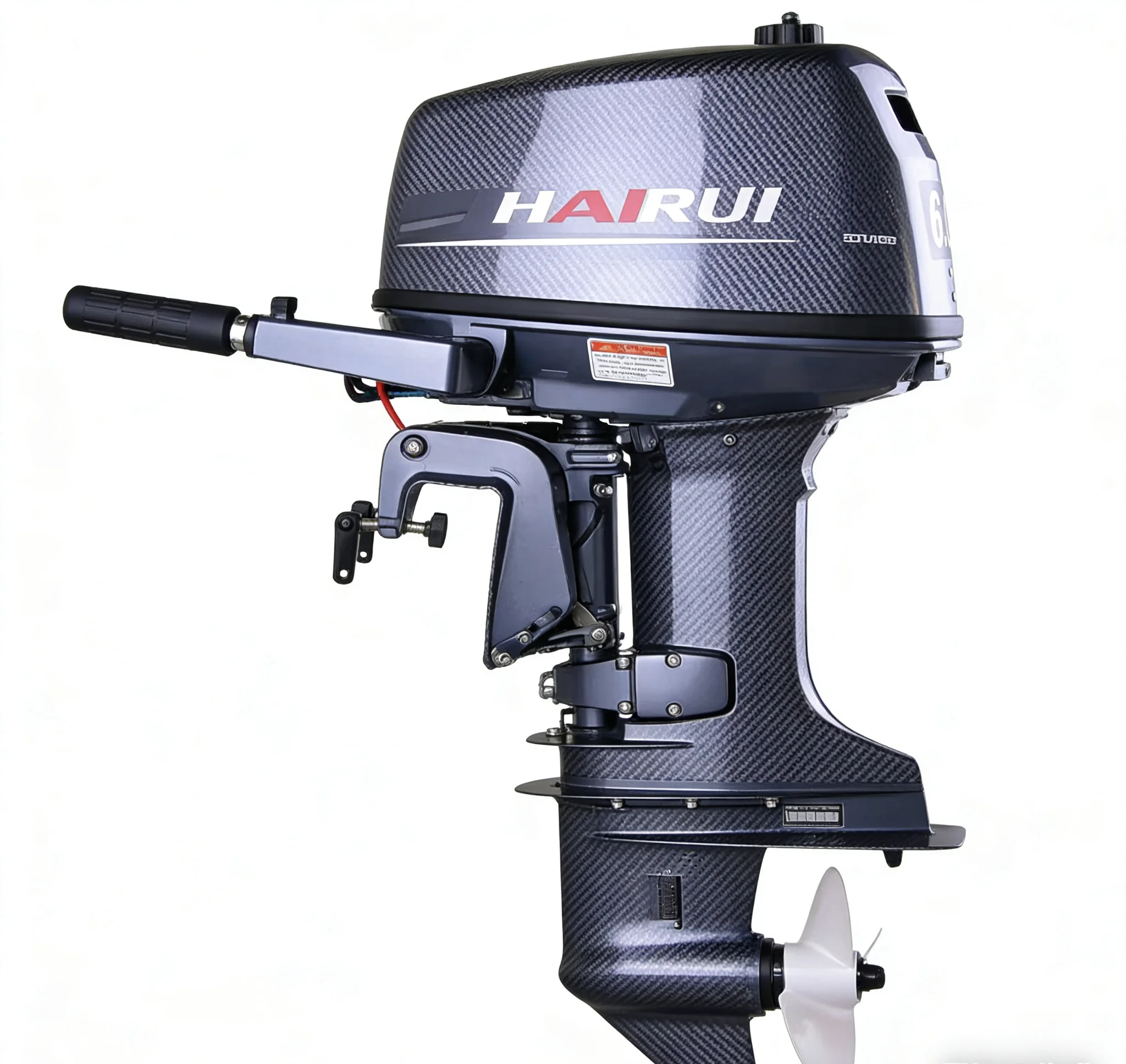 Water Cooled 2 Stroke Tiller Control Outboard Motor 6HP Heavy Duty Marine Propulsion Engine For Fishing Dinghy Kayak