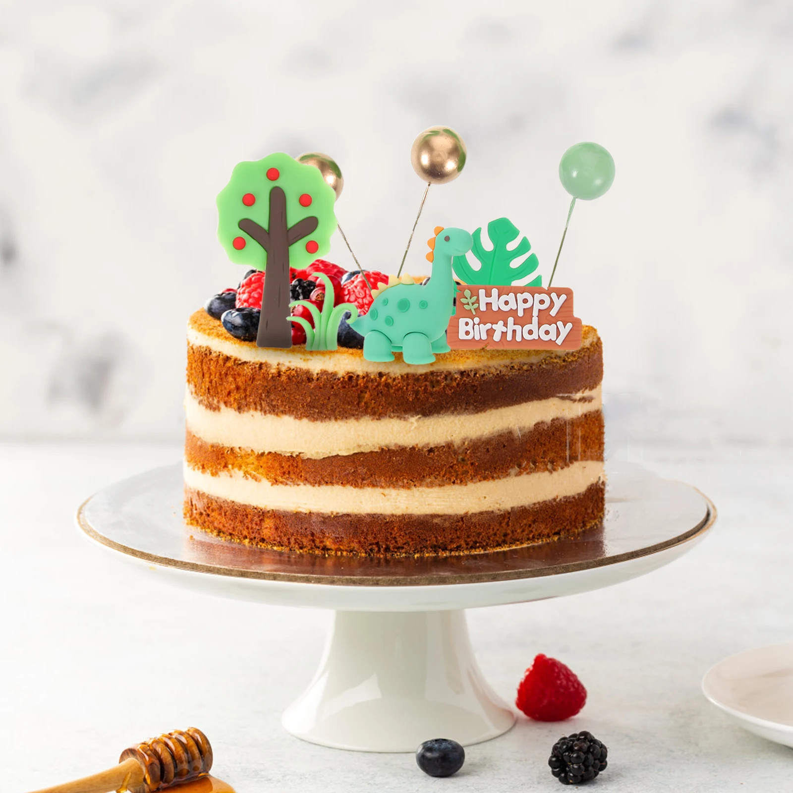 

33 Pcs Wildlife Cake Decoration Animal Table Decorations Centerpieces for Tables