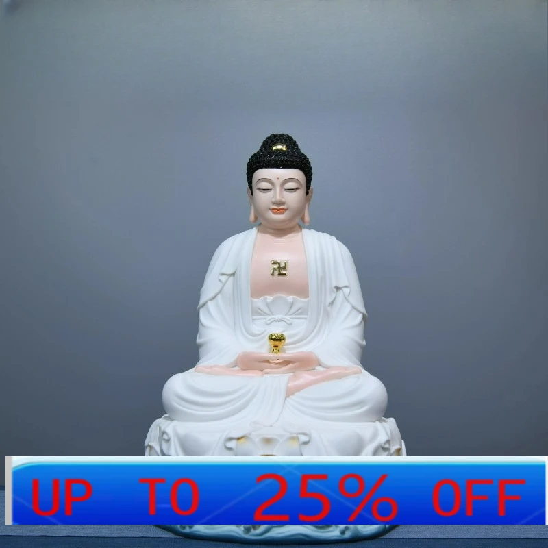 LTT Western Three Saints Buddha Statue Amitabha Buddha Statue Guanyin Bodhisattva Ornament Home Offering