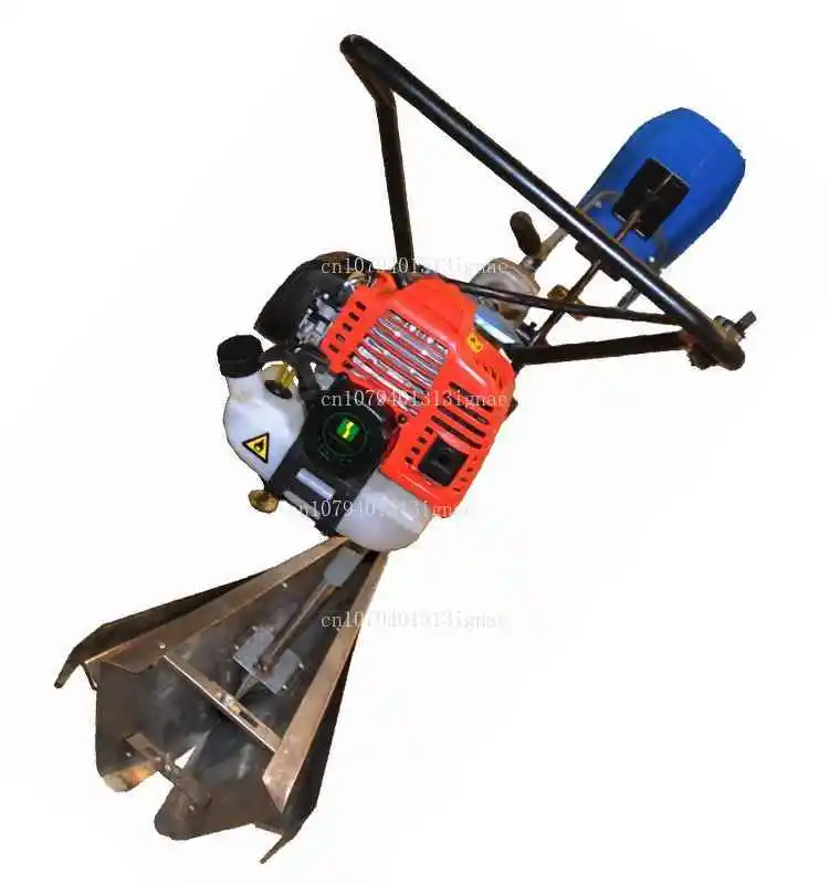 Paddy field trencher trenching drainage water storage paddy field mud paddy field riding hand push