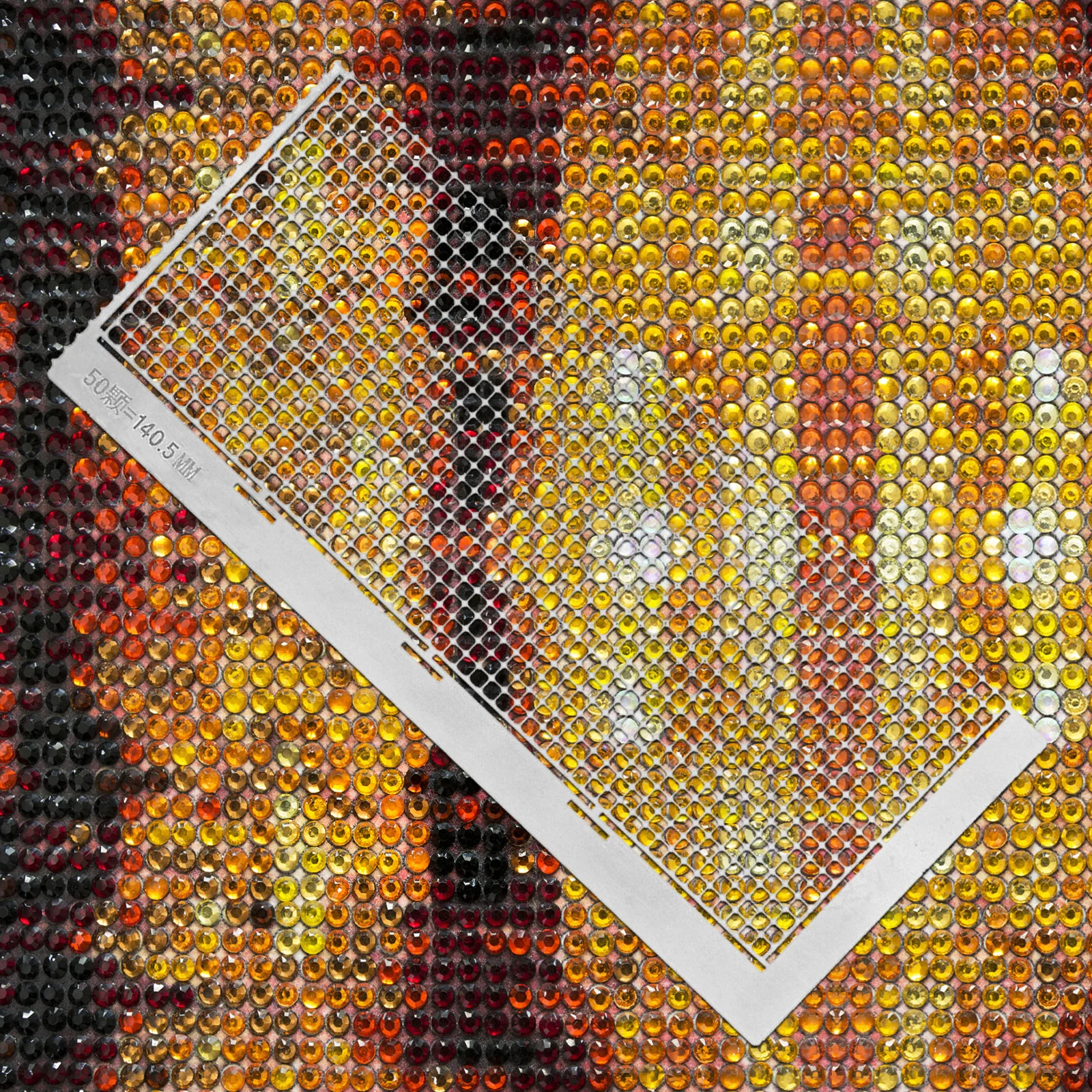 

Diamond Dotting Tool: Stainless Steel Mesh Ruler With 1020 Grids For Precise Rhinestone Placement Diy Craft Painting Accessory