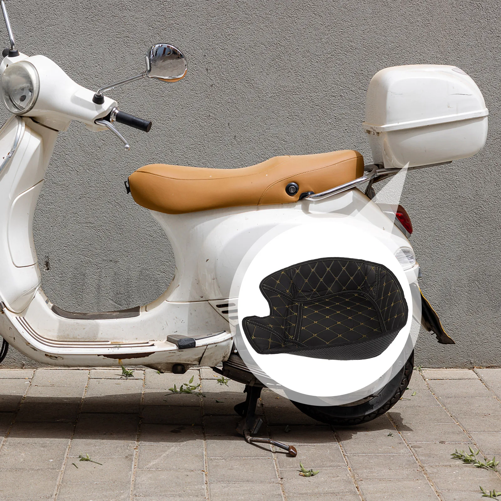 

Universal Motorcycle Scooter Tail Box Inner Liner Pad Pu Durable Cushion Easy Install Scratch Resistant For Bike Rear Case