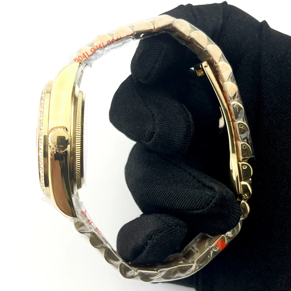 Caso submarino com mostrador ponteiro para modificação do relógio mecânico, movimento constante, caso anel, Log Oyster Style, NH35, NH38, 36 milímetros