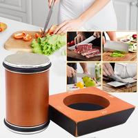 New Wooden【4 Angle】Rolling Knife Sharpener Kit For Straight Edge Roller Knife Sharpening With Industry Diamonds Chef Knife Set