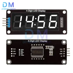 TM1637 LED Display Module 4 Digit 7 Segment 0.56 inch Time Clock Indicator Tube Module Red Blue Green Yellow White for Arduino