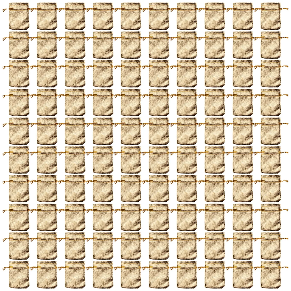 100 шт., сумка из органзы из золотой фольги, подарочные пакеты для конфет, свадебный подарочный пакет, подарочная упаковка, сумка на шнурке 5x7 см