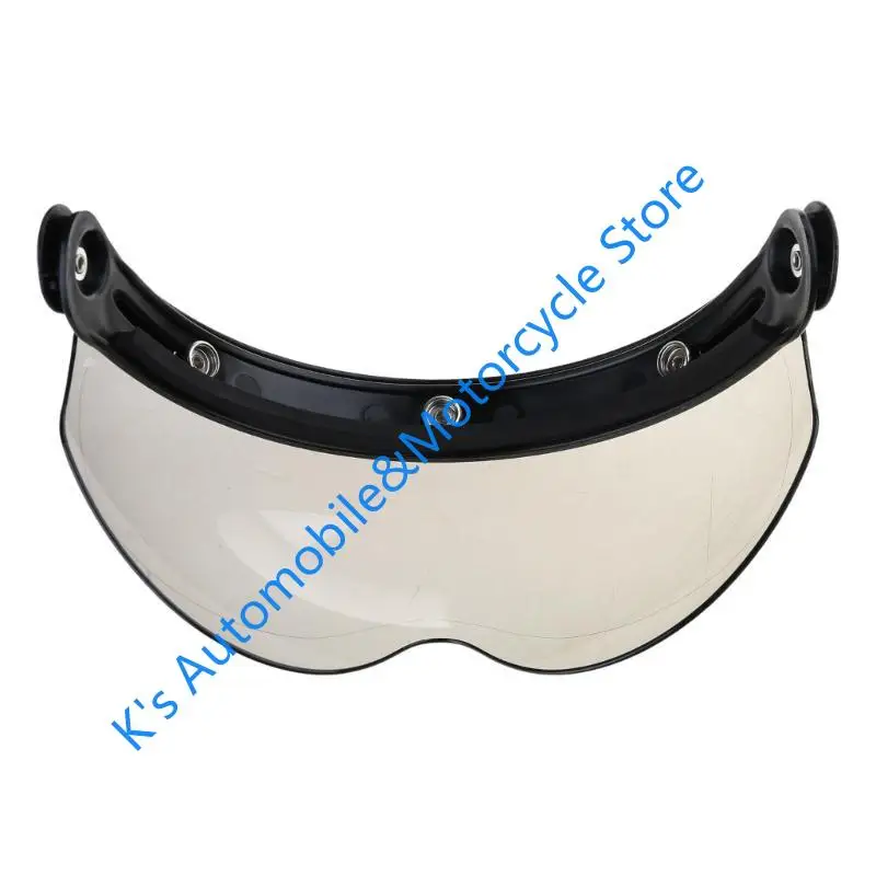 

Q39F 3-snap Bubble Shield Visor Open Face Helmet Sunglasses Visor with Colorful Helmet Lens Face Lens for Motorcycle Riding