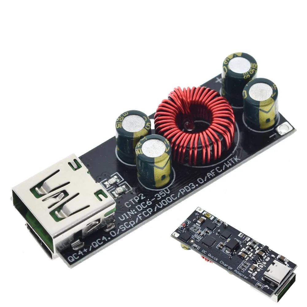 QC4.0 QC3.0 USB Type-C الهاتف المحمول محول الشحن السريع 6 -35 فولت تنحى باك دفعة وحدة لهواوي SCP/FCP أبل PD كوالكوم