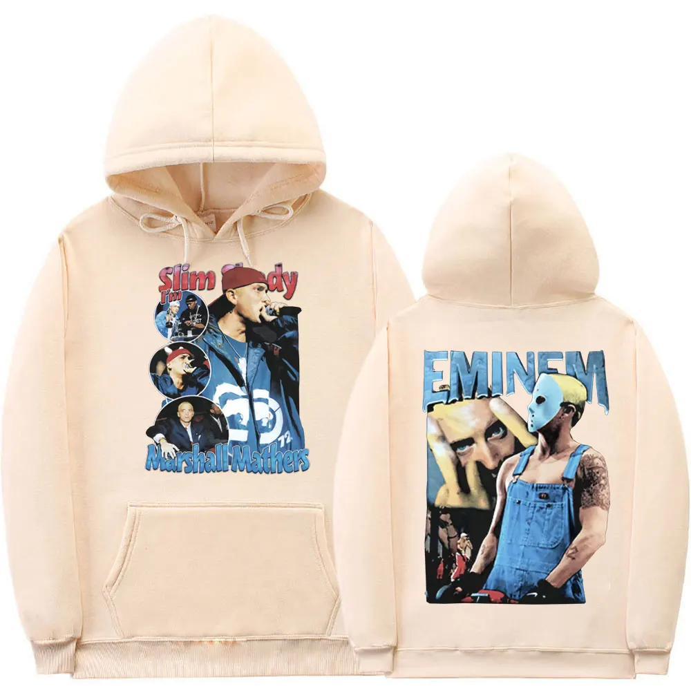 Sudadera con capucha con estampado de Rap Slim Shady I\'m Marshall matthers Eminem Anger Manager Tour para hombre, de gran tamaño Sudadera con